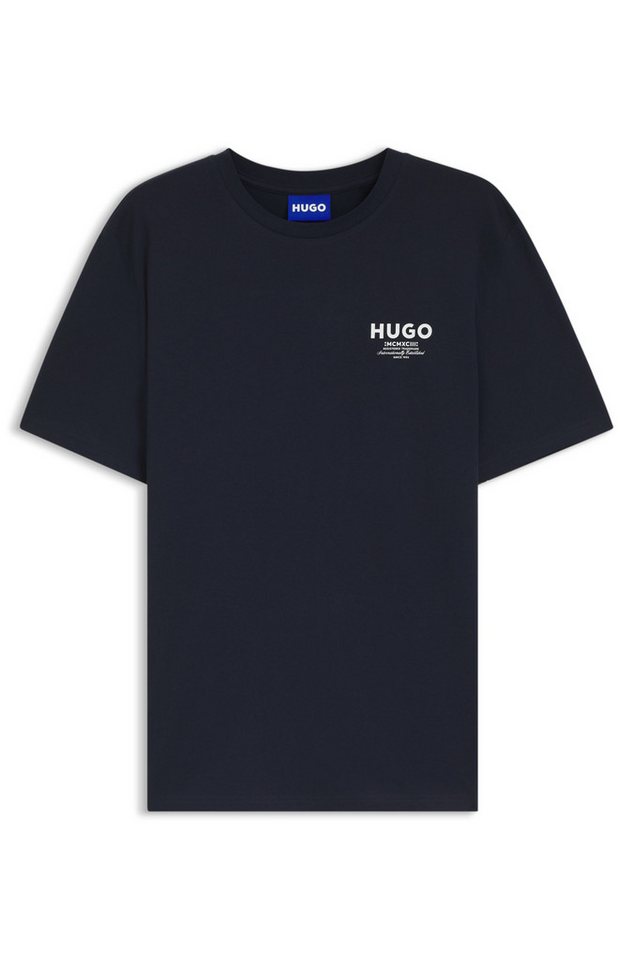 HUGO T-Shirt Nesptee Rundhalsausschnitt, Regular Fit, reine Baumwolle – Bild 4 von 5