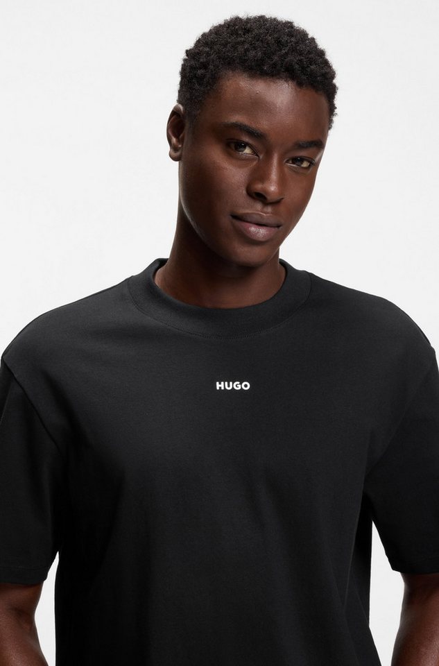 HUGO T-Shirt Rundhalsausschnitt, Relaxed Fit, Logo-Print – Bild 4 von 5