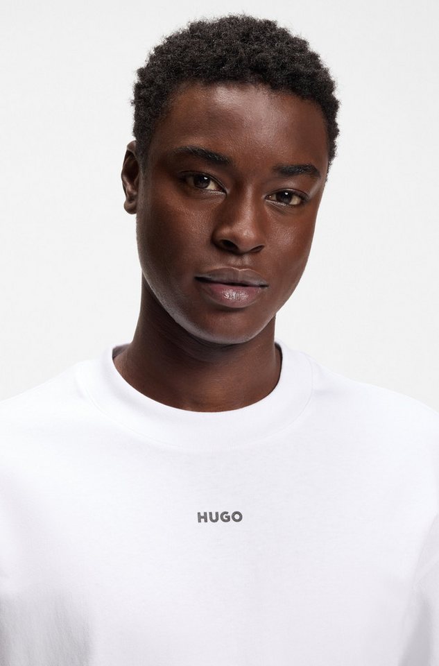 HUGO T-Shirt Rundhalsausschnitt, Relaxed Fit, Logo-Print – Bild 5 von 5