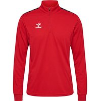 HUMMEL Herren Sweatshirt hmlAUTHENTIC HALF ZIP SWEAT, Größe L in Rot