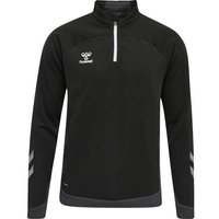 HUMMEL Herren Sweatshirt hmlLEAD HALF ZIP, Größe S in Schwarz