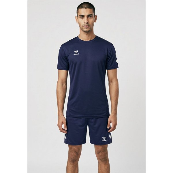 hummel Sportanzug HMLLOGO SET (Spar-Set, 2-tlg), 2-teiliges Set aus Shorts und T-Shirt, mit elastischem Bund