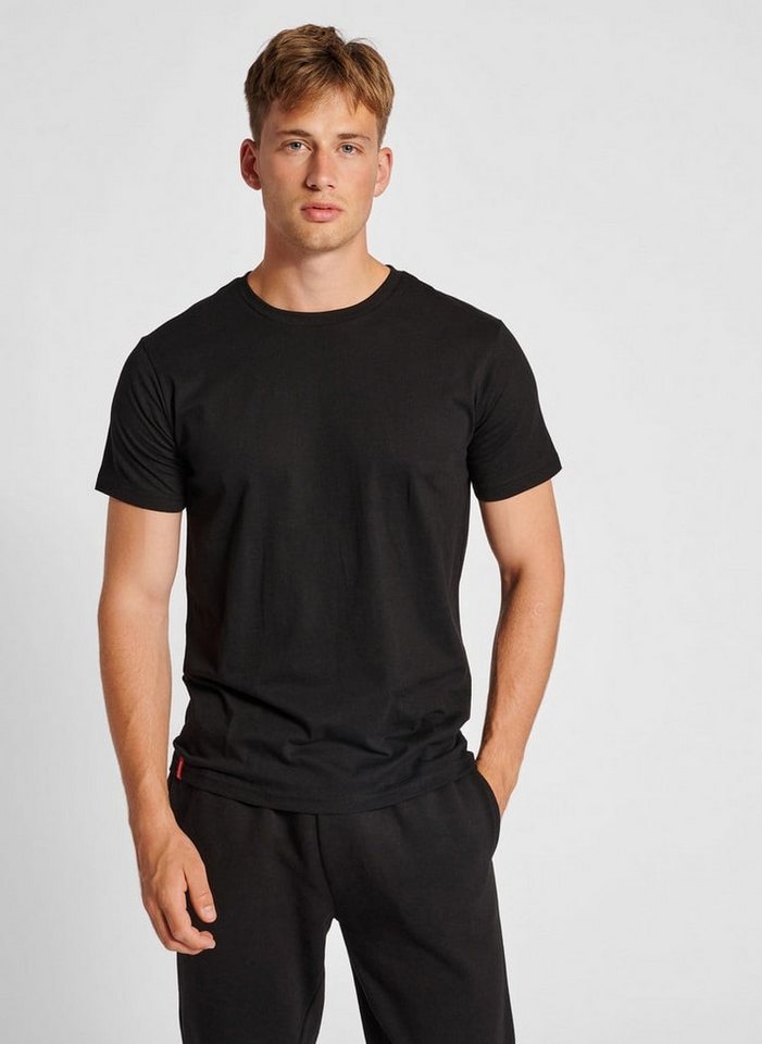 hummel T-Shirt hmlRED Basic (Baumwolle) Kurzarm schwarz Herren – Bild 4 von 5