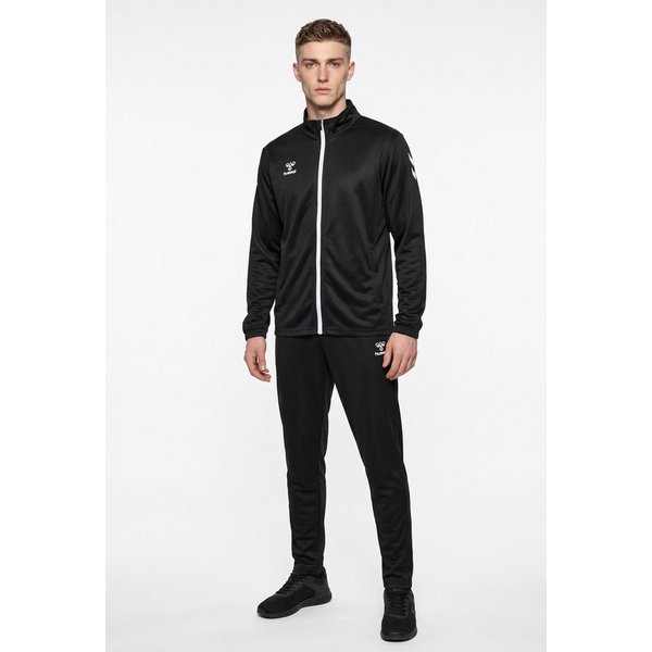 hummel Trainingsanzug HMLLOGO SUIT (2-tlg), zweiteiliges Set, ohne Kapuze, aus Polyester