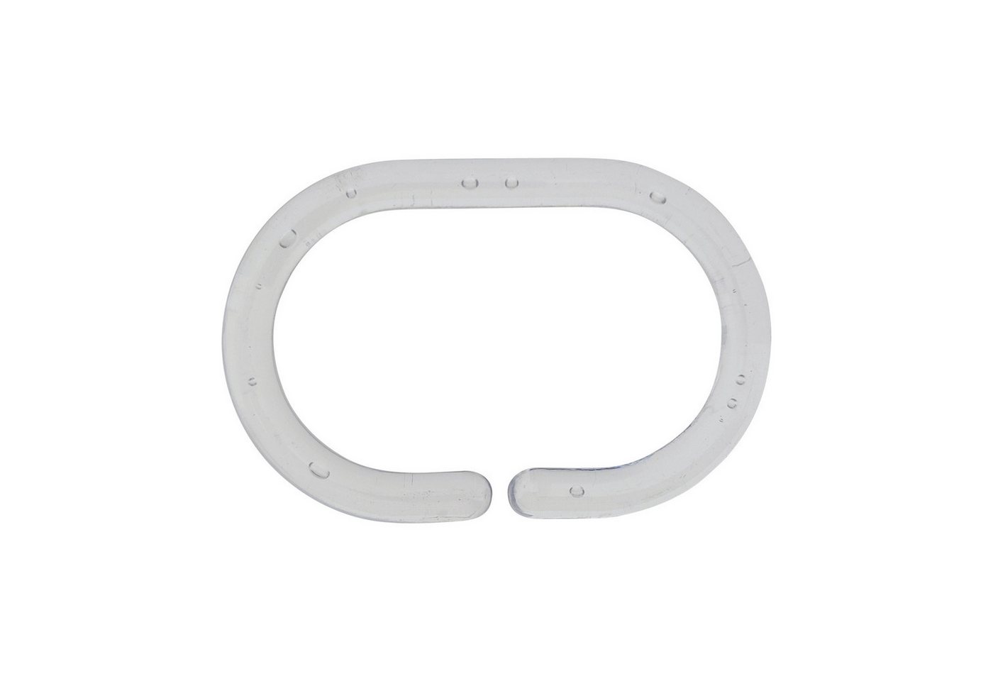 HundB Duschvorhangringe 12 Duschvorhanghaken transparent für Bad Vorhangringe, (Stück, 12-St., Ersatzhaken für Duschvorhang), Haken Ringe Aufhänger Clips Halter – Bild 2 von 5