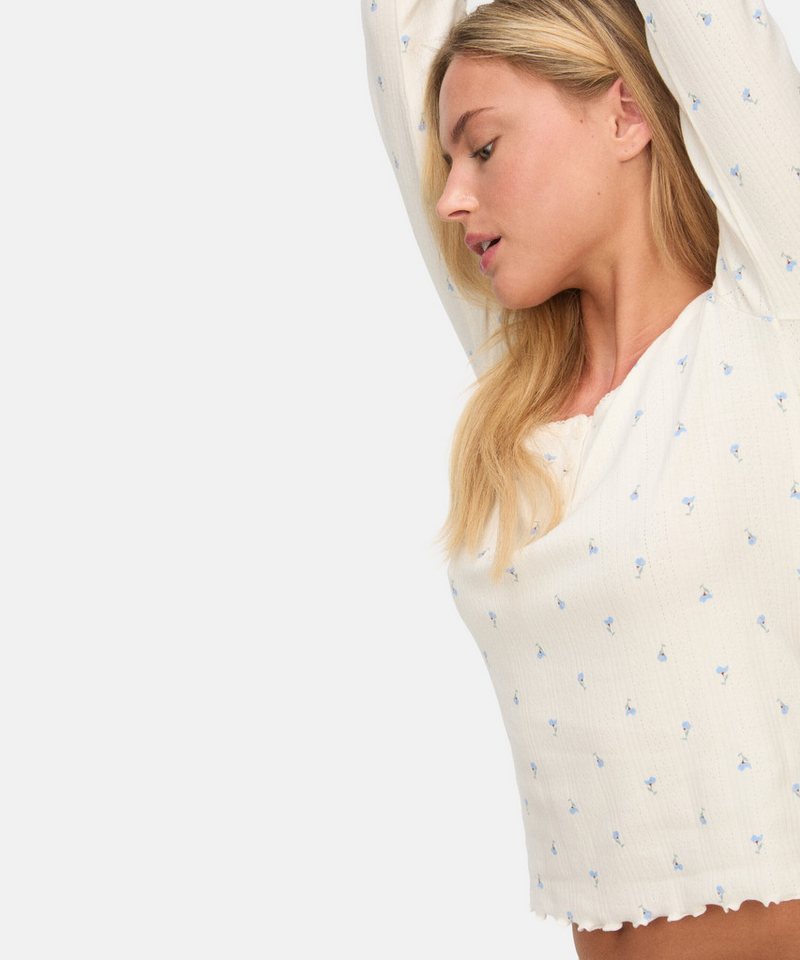 Hunkemöller Pyjama Top Pointelle – Bild 3 von 5