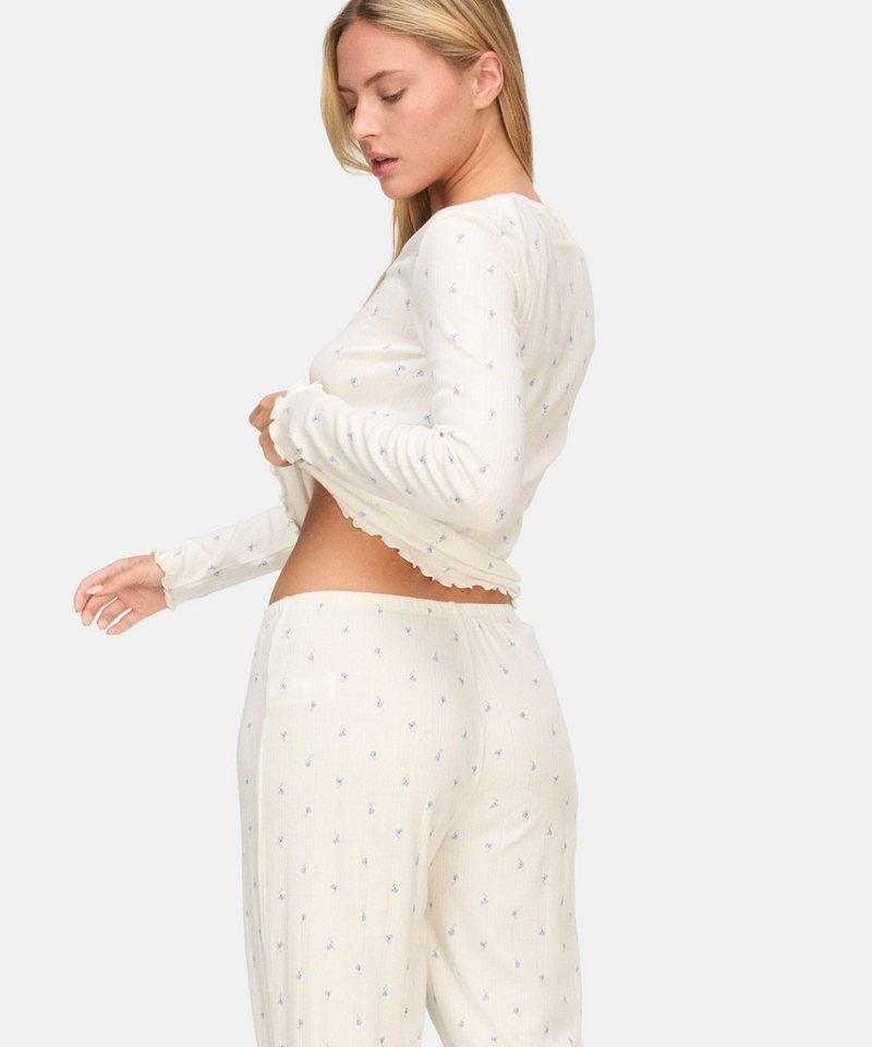 Hunkemöller Pyjama Top Pointelle – Bild 4 von 5