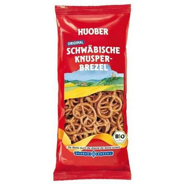 Huober Knabberei, Huober Bio Schwäbische Knusper Brezel knusprig Original 175g