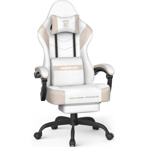 Huracan Gaming-Stuhl PC Stuhl,Gaming Sessel,mit Kopfstütze,Lumbarstütze,Fußstütze (Ergonomischer Gaming-Stuhl,90°–135° Neigung), 360° Drehbarer,ergonomisch Game