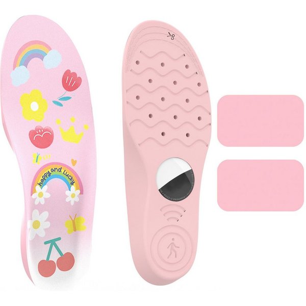 Hurtel Einlegesohlen Schuheinlagen Einlegesohlen (Spar-Set, 2-tlg), AirTag-Fach, zuschneidbar, PU-Material, für Kinder