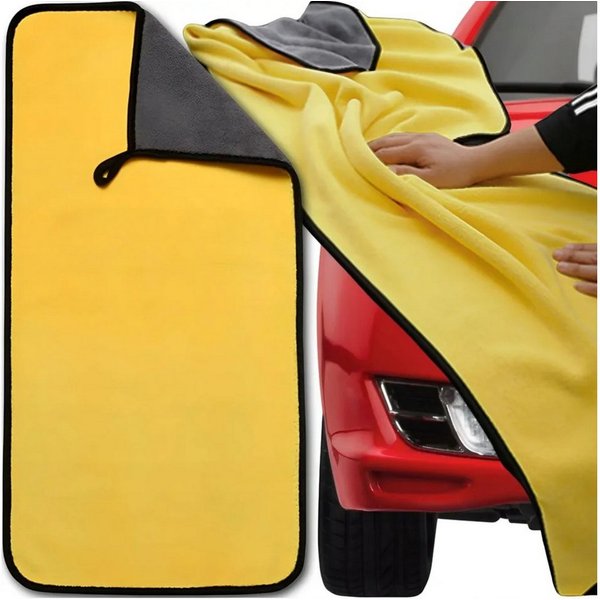 HURTNET Mikrofaser Autotrockentuch 60x30cm saugstark lackschonend Mikrofasertuch (Einzeltuch für Fahrzeugpflege und Autowäsche, 1x Mikrofaser Autotrockentuch 60