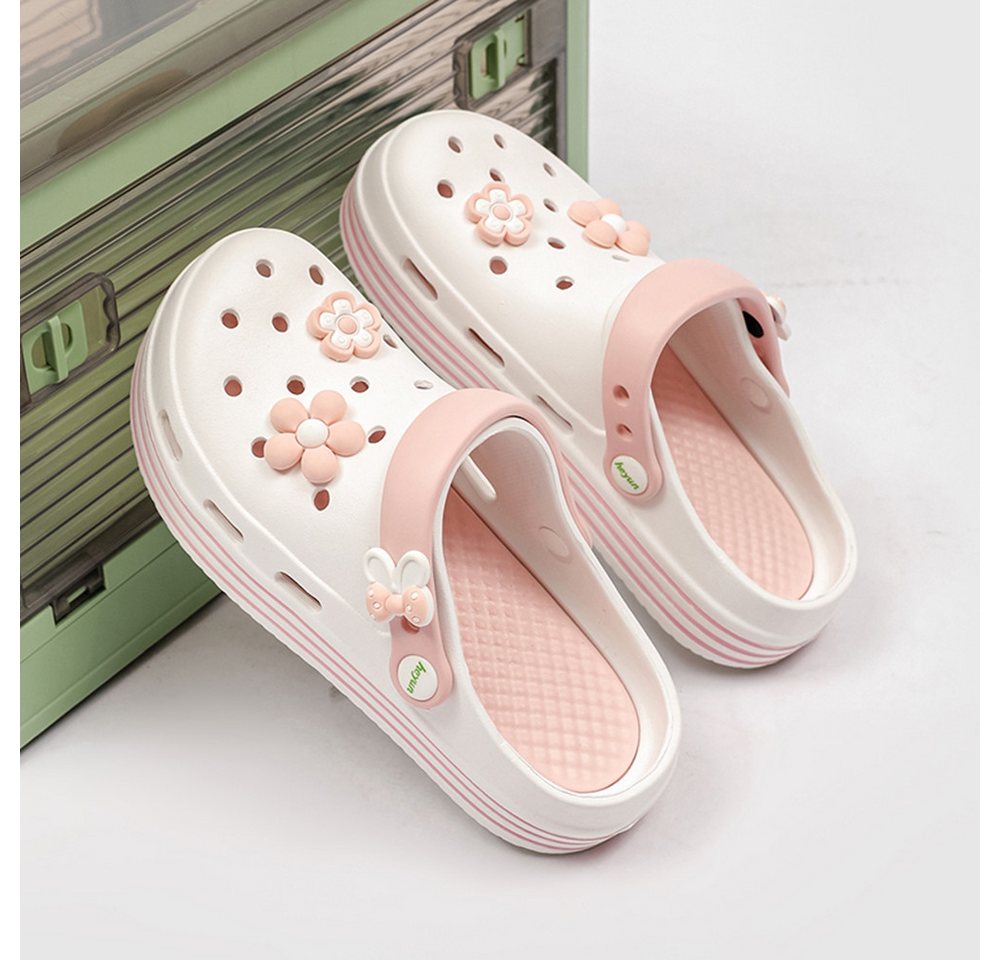 HUSK'SWARE Clog (Damen Blumen Clogs Sommer Freizeit) Leichte, atmungsaktive Clogs Rutschfeste Sandalen aus EVA-Material – Bild 3 von 5