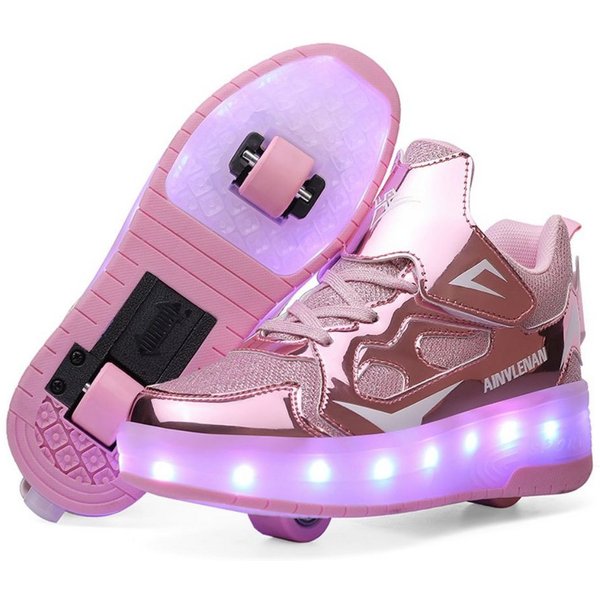HUSK'SWARE Rollschuhe, (zwei Runden, mit Lichtern), Rollschuhe Schuhe mit Rädern