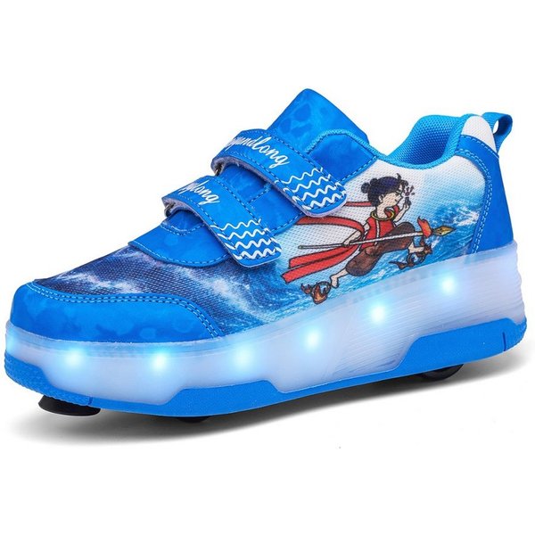 HUSK'SWARE Rollschuhe, (Vielseitige Anpassungsmöglichkeiten, strapazierfähig und langlebig, Komfortabel und atmungsaktiv, Coole LED-Beleuchtung), Rutschfeste un