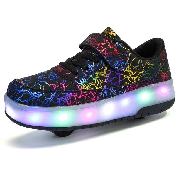 HUSK'SWARE Rollschuhe, (1 Paar, 2 Räder effektiv stoßdämpfendes und verschleißfestes Gummimaterial), Verstecktes Skating-System mit eingebauten unsichtbaren PU-