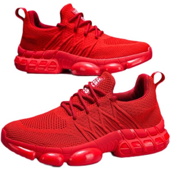 HUSK'SWARE Sneaker (TPR-Außensohle, Flyknit-Obermaterial, Stoßdämpfende Luftpolsterung) Herren verschleißfeste, rutschfeste
