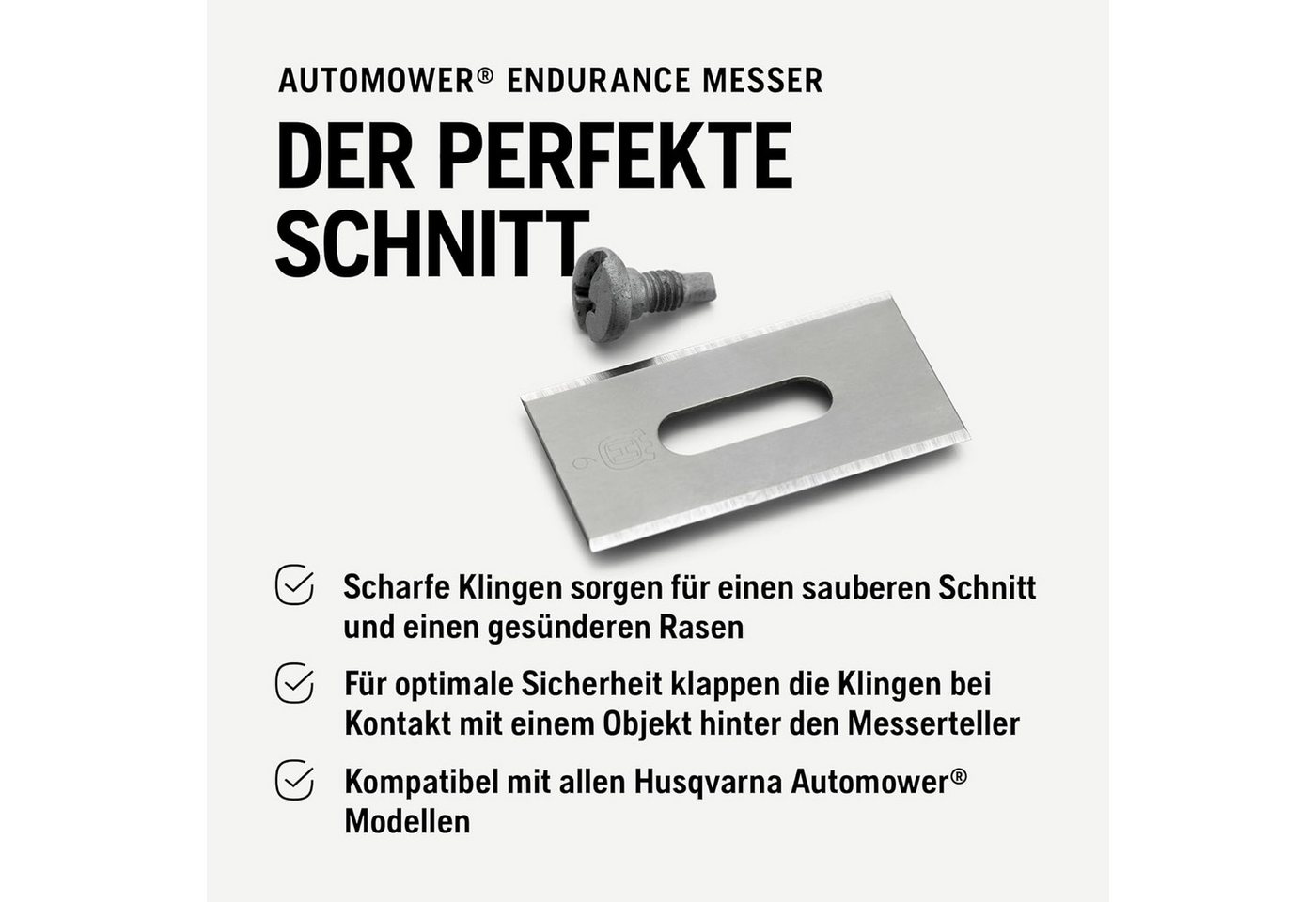 Husqvarna Mährobotermesser Endurance, 6er-Pack Kohlenstoffstahl, für Husqvarna Mähroboter, 4-Kanten-Design – Bild 5 von 5