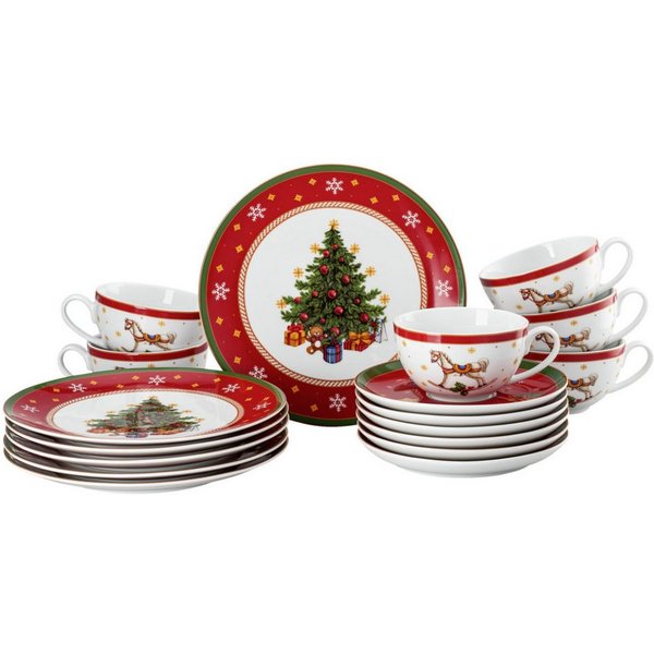 Hutschenreuther Kaffeeservice Happy Wintertime Kaffeeset/Kombi 18tlg, Porzellan