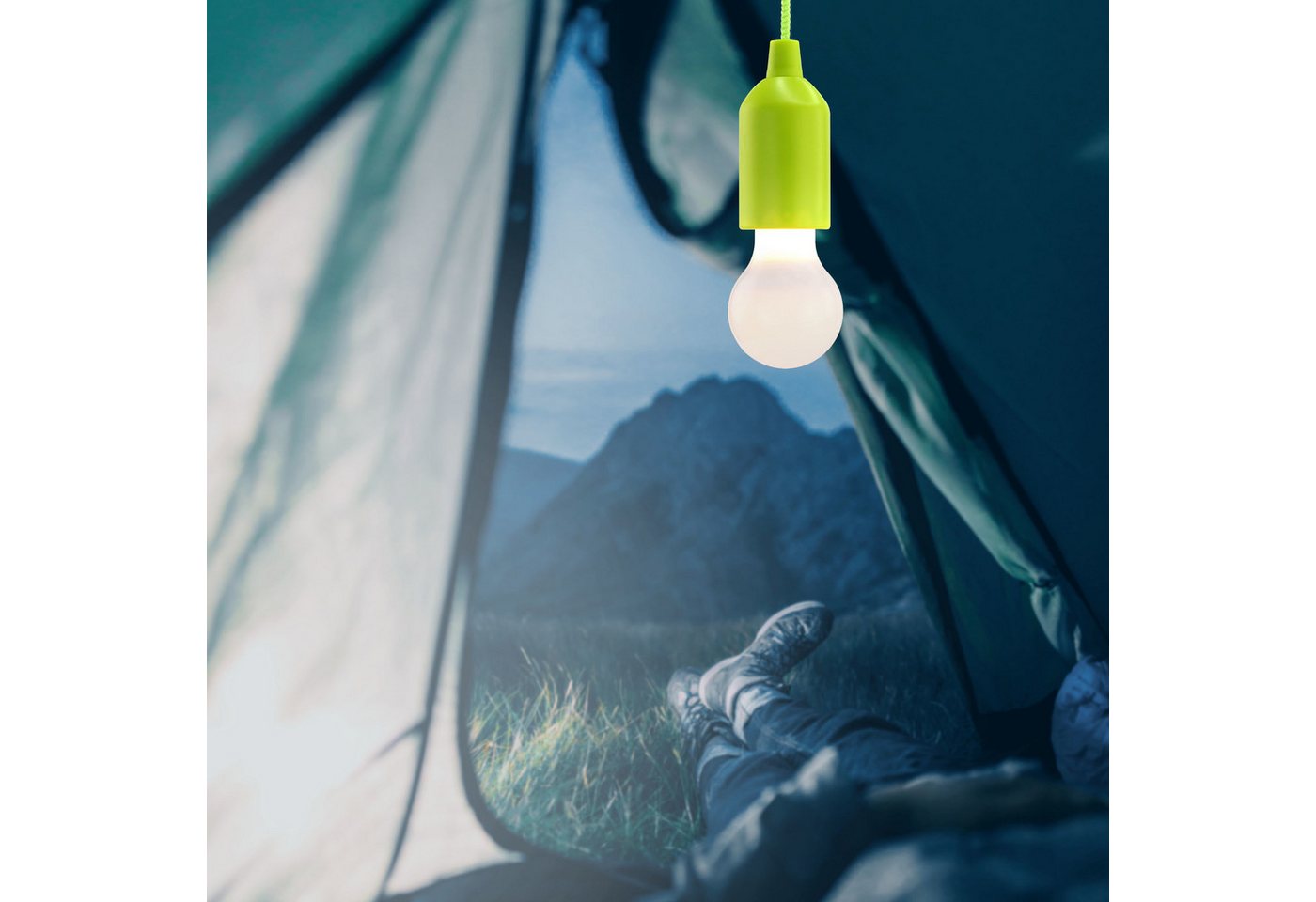 HyCell LED Gartenleuchte Pull-Light mit Zugschalter - Warmweiß LED mit 22 Stunden Leuchtdauer, LED – Bild 3 von 5