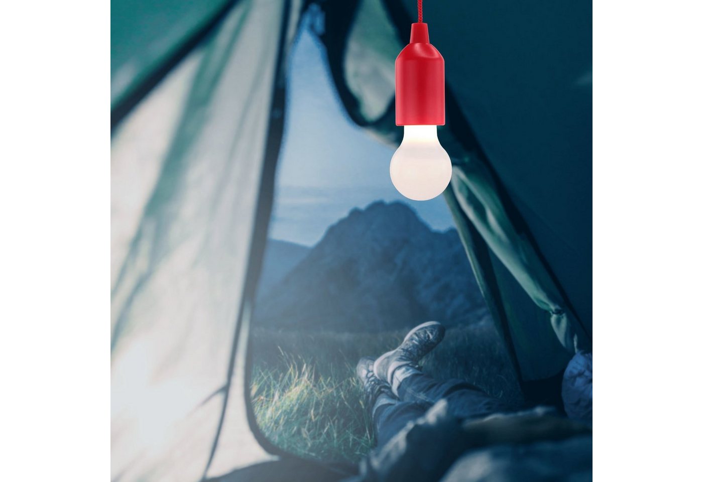 HyCell LED Gartenleuchte Pull-Light mit Zugschalter - Warmweiß LED mit 22 Stunden Leuchtdauer, LED – Bild 3 von 5