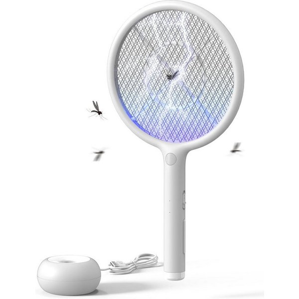 HYCHIKA BETTER TOOLS FOR BETTER LIFE Fliegenklatsche Elektrische Fliegenklatsche, 2-in-1-Fliegenklatsche, 4000 V