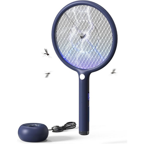 HYCHIKA BETTER TOOLS FOR BETTER LIFE Fliegenklatsche Elektrische Fliegenklatsche, 2-in-1-Fliegenklatsche, 4000 V