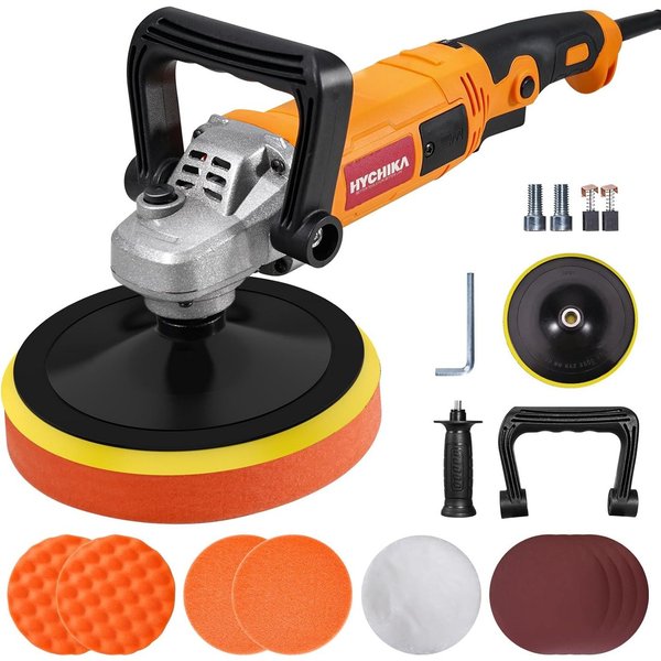 HYCHIKA BETTER TOOLS FOR BETTER LIFE Poliermaschine HYCHIKA Autopoliermaschine 1580 W, Autopolierset, 500 min. U/min, 3500 max. U/min