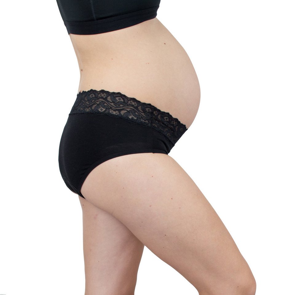 Hydas Inkontinenzslip mit elegantem Spitzenbund und integrierter Saugeinlage, aus Baumwolle Schutz bei Blasenschwäche, während der Periode oder im Wochenbett – Bild 4 von 5
