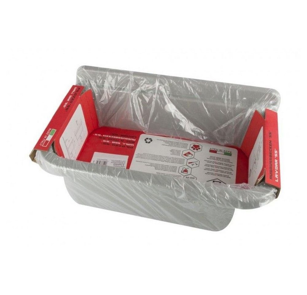 Hydroland Waschbecken GRAU 55, Kunststoff Spülbecken Waschtrog Becken mit Ablaufgarnitur 55x34x21cm – Bild 2 von 4