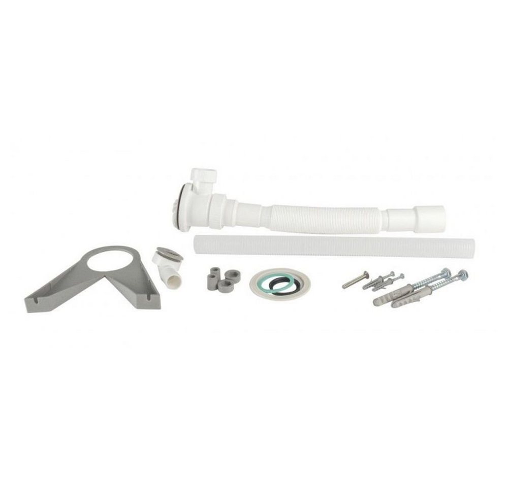 Hydroland Waschbecken GRAU 55, Kunststoff Spülbecken Waschtrog Becken mit Ablaufgarnitur 55x34x21cm – Bild 3 von 4