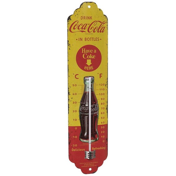 TFA Dostmann Hygrometer TFA Dostmann NOSTALGIC ART Coca Cola Thermometer Gelb, Rot 12.2060.10