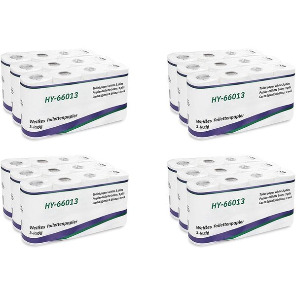 Hypafol Toilettenpapier 3-lagig, 96 Rollen, 150 Blatt, motivgeprägt (96-St)