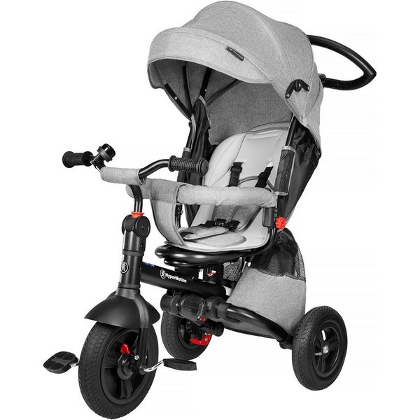 HyperMotion Dreirad Tobi Velar, Kinderdreirad mit Schubstange, Grau