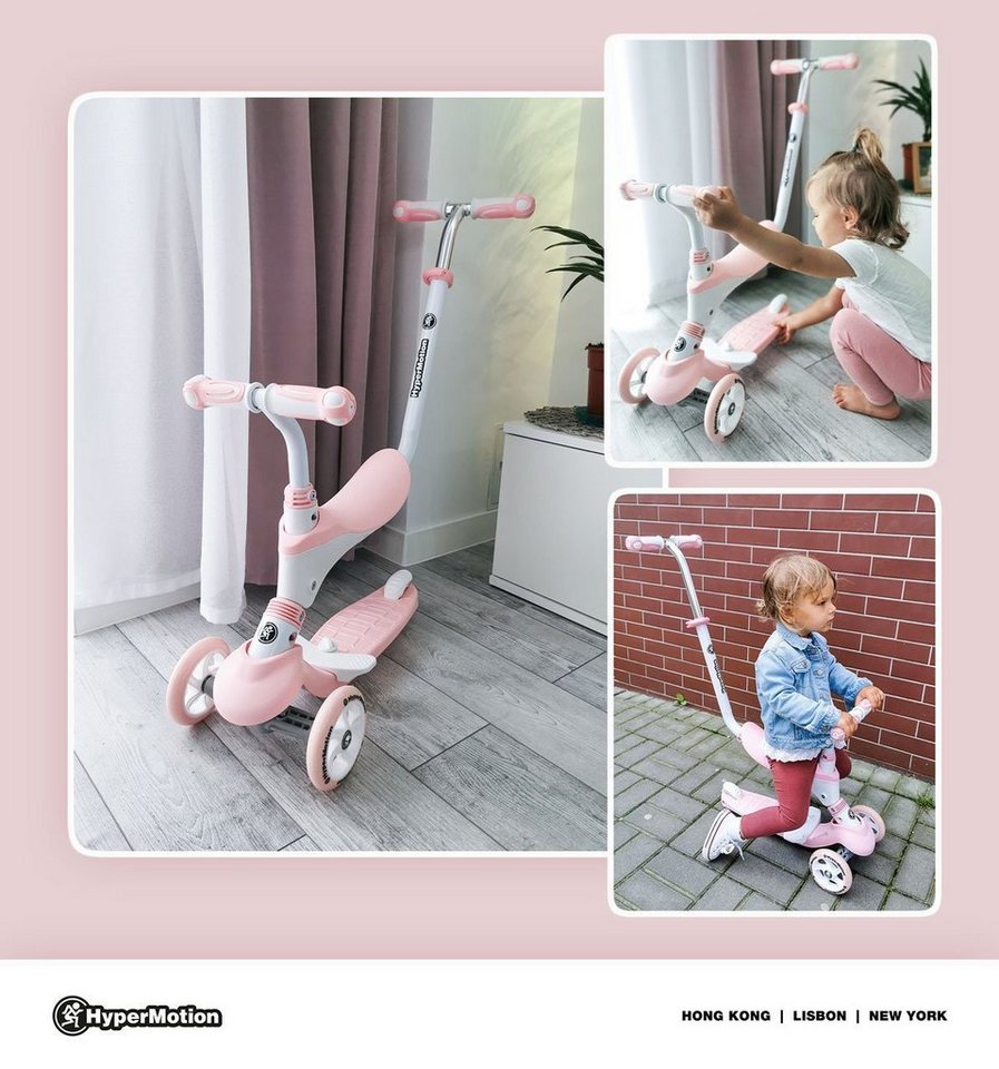 HyperMotion Dreiradscooter Roller 5in1 - Rosa, 0 km/h – Bild 5 von 5