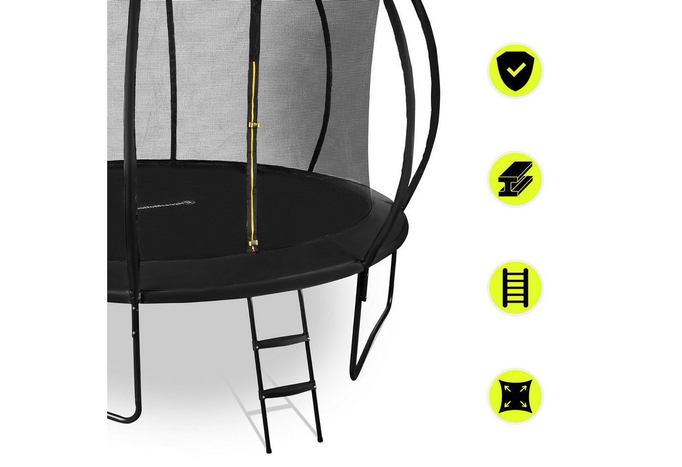 HyperMotion Gartentrampolin Gartentrampolin mit Leiter und Innennetz, Ø 366 cm – Bild 4 von 5