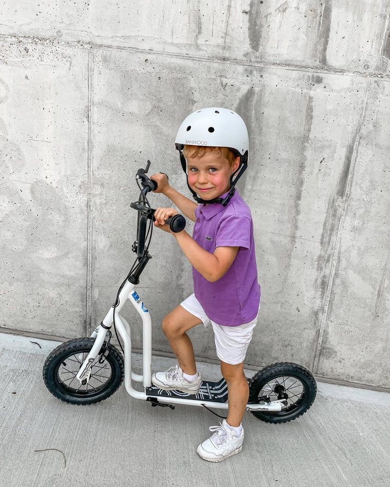 HyperMotion Scooter Roller VIVA 12, aufblasbare Räder 30 cm, Weiß, 15km top speed – Bild 2 von 5