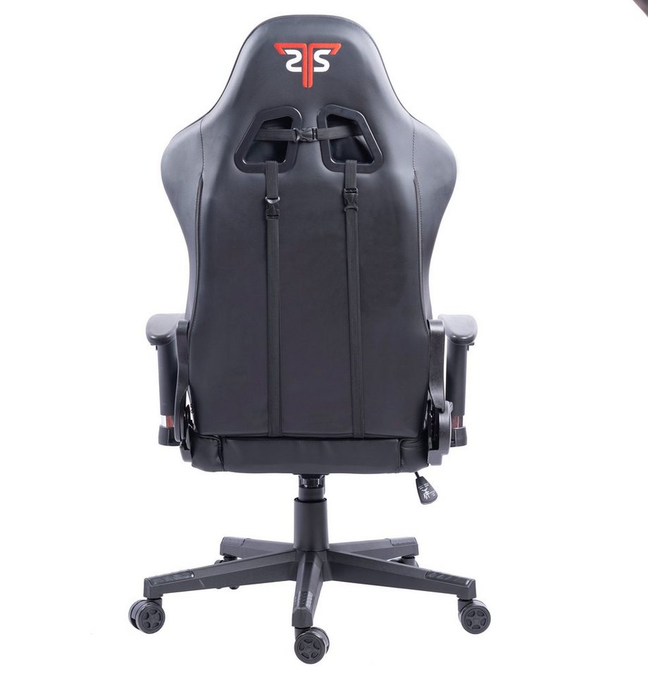 Hyrican Gaming-Stuhl "Striker Copilot" schwarz, Kunstleder, ergonomischer Gamingstuhl, Bürostuhl, Schreibtischstuhl, geeignet für Kinder und Jugendliche – Bild 2 von 5