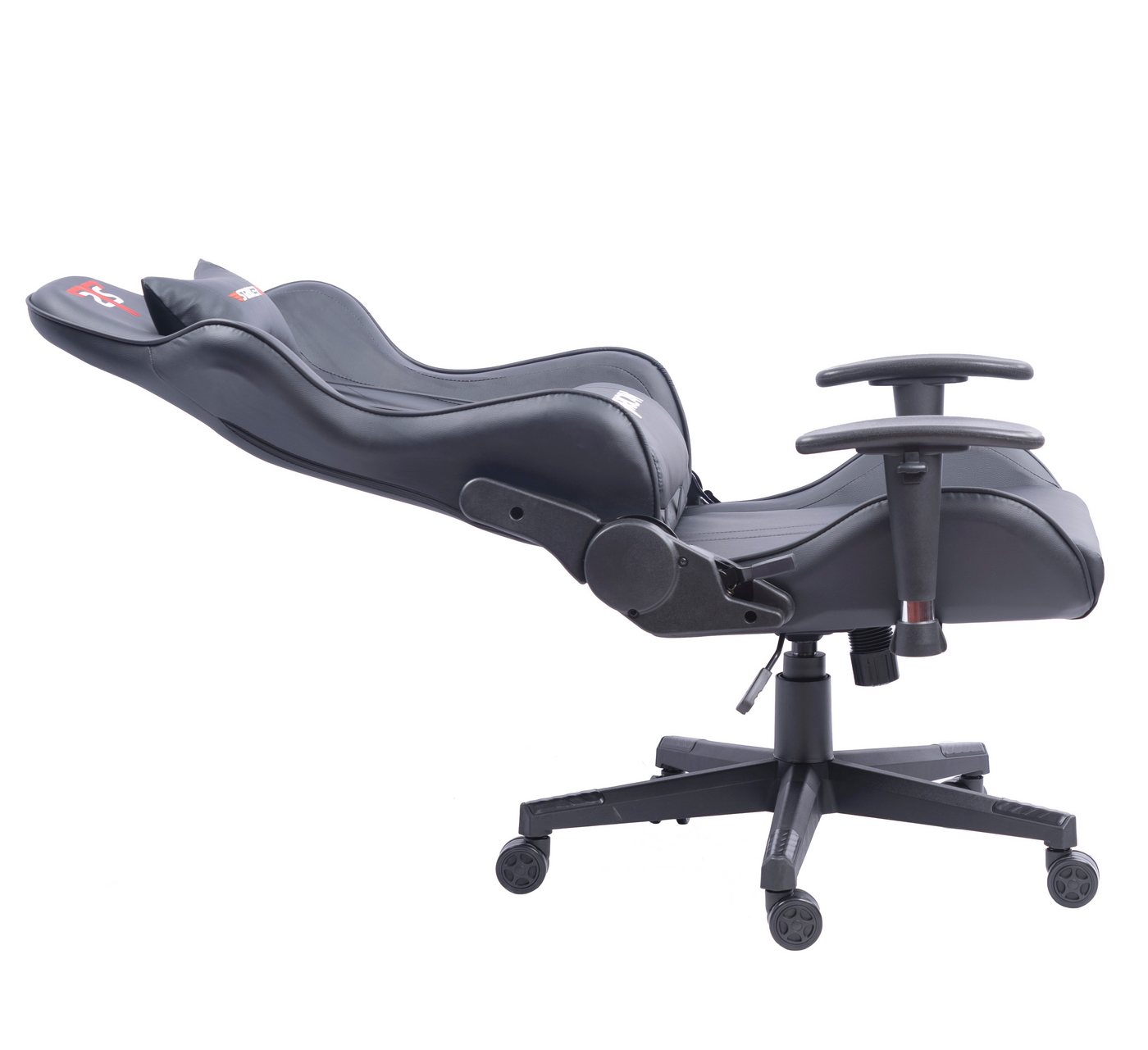 Hyrican Gaming-Stuhl "Striker Copilot" schwarz, Kunstleder, ergonomischer Gamingstuhl, Bürostuhl, Schreibtischstuhl, geeignet für Kinder und Jugendliche – Bild 4 von 5