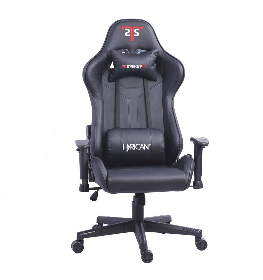 Hyrican Gaming-Stuhl "Striker Copilot" schwarz, Kunstleder, ergonomischer Gamingstuhl, Bürostuhl, Schreibtischstuhl, geeignet für Kinder und Jugendliche – Bild 5 von 5