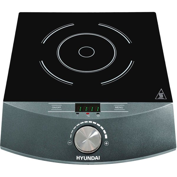 Hyundai Einzel-Induktionskochplatte IND133, 1800W, LED-Display, Ø 24cm, Thermostat, Temperatureinstellung