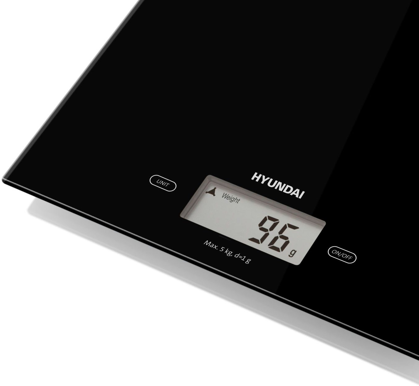 Hyundai Küchenwaage KVE893B, bis zu 5 kg, LCD-Display, TARE-Funktion – Bild 3 von 5