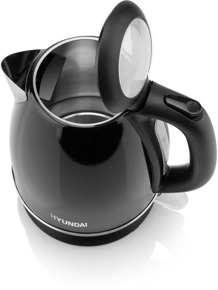 Hyundai Wasserkocher VK302B, 1,7 l, 2200 W, Edelstahl, Doppelsicherheitssystem, transparenter Deckel – Bild 3 von 5