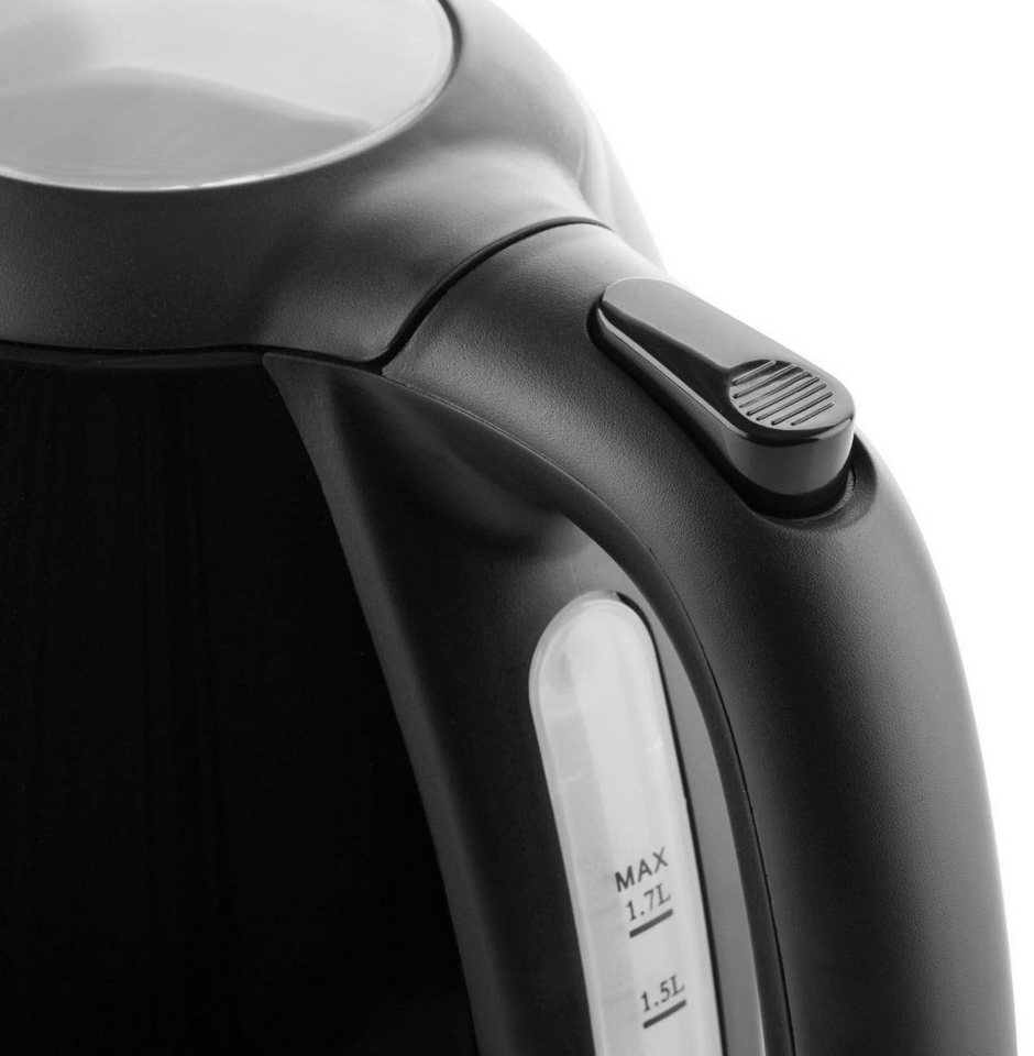 Hyundai Wasserkocher VK302B, 1,7 l, 2200 W, Edelstahl, Doppelsicherheitssystem, transparenter Deckel – Bild 4 von 5
