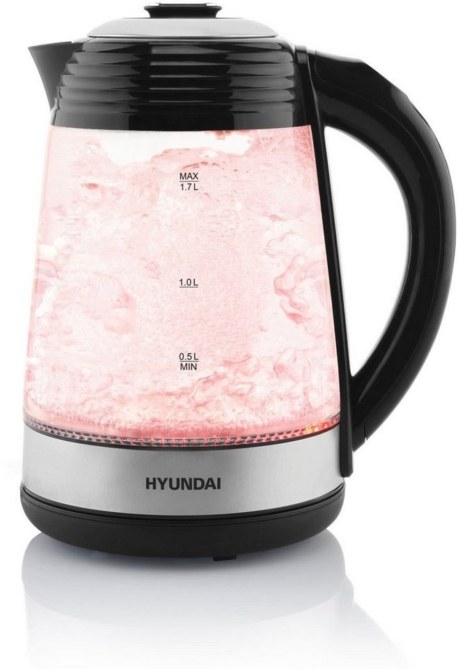 Hyundai Wasserkocher VK780, 1,7 l, 2200 W, Temperaturregelung von 40 bis 100 °C, KEEP WARM-Funktion bis 120 Min – Bild 4 von 5
