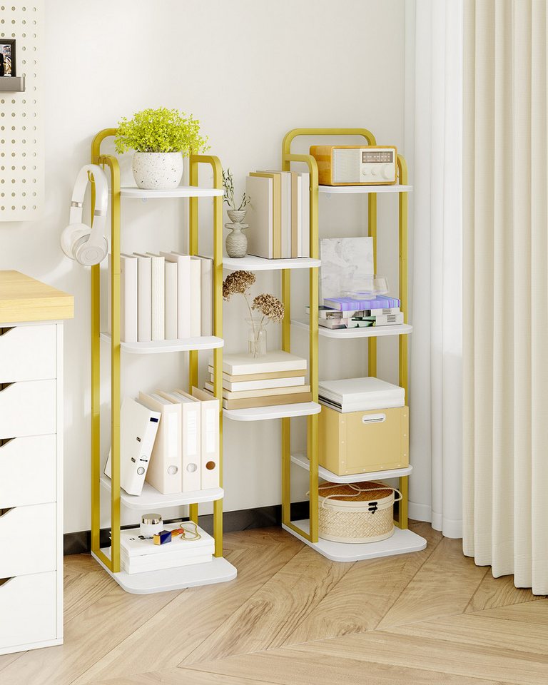 HZUANERI Schuhregal, Vertikal, 8 Etagen, für kleine Räume, 1-tlg., Freistehend, verstellbar, mit großem Stauraum – Bild 4 von 5