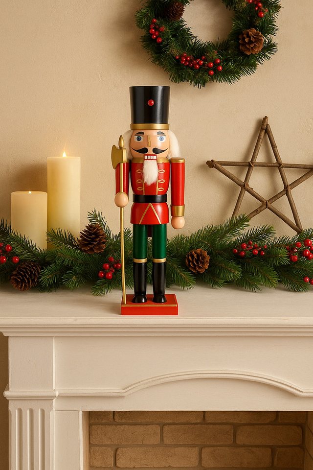 I.GE.A. Dekofigur Nussknacker, Dekofigur Statue Deko Männchen Weihnachtsdeko – Bild 2 von 2