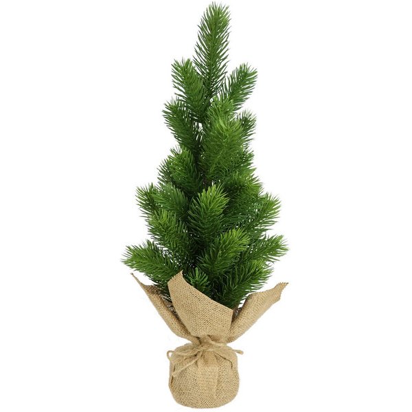 I.GE.A. Künstlicher Weihnachtsbaum Tannenbaum, in Jute-Topf, Christbaum Weihnachtsdeko Kunstbaum kleiner Dekobaum