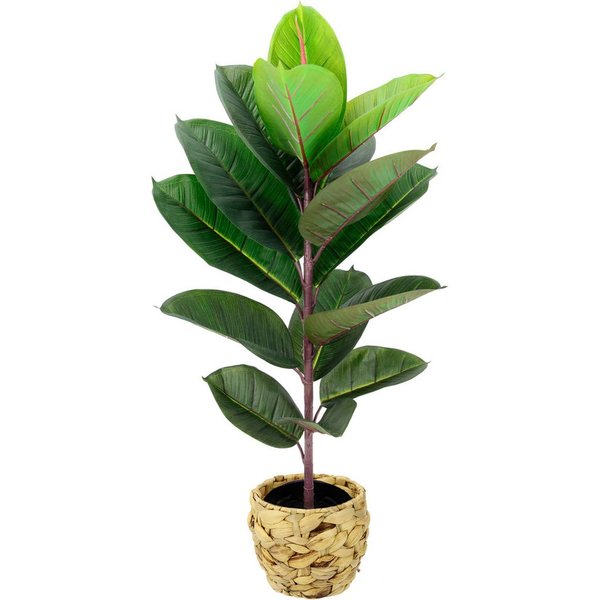 Kunstbaum Gummibaum, I.GE.A., Höhe 84 cm, Mit Übertopf, Ficus Elastica