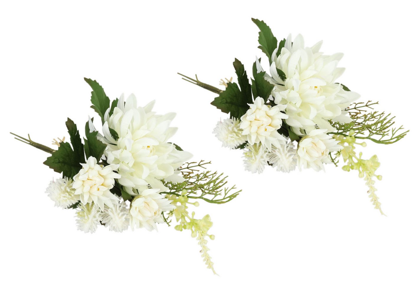 Kunstblume Chrysanthemen-Bund 2er Set, I.GE.A., Höhe 25 cm, 25cm Strauß künstlich Bouquet Seidenblume Blumenbouquet Blumenstrauß – Bild 3 von 4