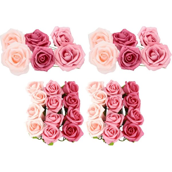 Kunstblume Pick Soft-Rosen, I.GE.A., Höhe 8 cm, 36er Set